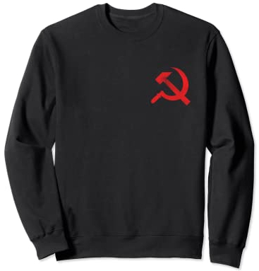 Vintage CCCP UdSSR Hammer Sichel Flagge Soviet Distressed Sweatshirt