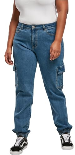 Urban Classics Damen Ladies Organic Stretch Denim Cargo Pants
