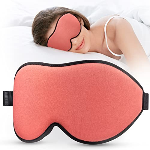 LitBear Schlafmasken für Seitenschläfer (Korallenrot)