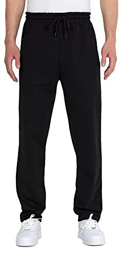 COMEOR Jogginghose Herren mit Reißverschlusstaschen Baumwolle Trainingshose - Sporthose Jogginghosen Männer Jogger | Jungen Freizeithose