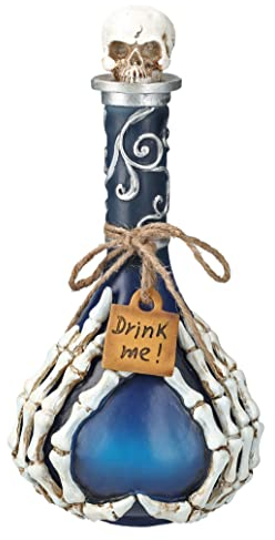 Pacific Giftware Dekoflasche mit Skeletthänden Drink Me | Gift Totenkopf Flasche Deko