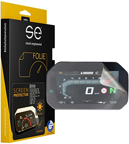 s.e. 2X 3D Tacho-Schutzfolie für BMW Connectivity Cockpit-Tacho, entspiegelt, Anti-Kratzer, Anti-Steinschlag, Tachofolie matt für Instrumenten Anzeige, Klar & Matt enthalten