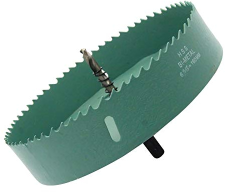 160mm Hole Saw LAIWEI Hole cutterhole Cutter,6.3 Inch HSS Annular Hole Saw Cutter Drill Bit,Holes in Wood,Gypsum Board,Aluminum Profiles, PVC and Other Materials(6-2/7)