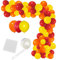 Rot Gelb Orange Ballon Girlande Bogen Kit - 122PCS Orange Gelb Rot Ballons für Feuerwehr Thema Geburtstag Hochzeit Baby Braut Dusche Graduierung Snniversary Feuerwehrmann Party Hintergrund Dekoration