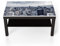 DEQORI Glastisch | schwarz groß 90x50 cm | Motiv Blaue Skyline New York | ausgefallener Beistelltisch aus Glas | Hochglanz Couchtisch fürs Wohnzimmer | moderner Couch Tisch mit Design