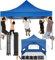 COBIZI Carpa Plegable 3x3 con Pared Lateral,Impermeable Carpa Plegable,Carpas para Exteriores Pergola,Cenadores para Jardin Fiesta Camping Playa (3 por 3m Azul)