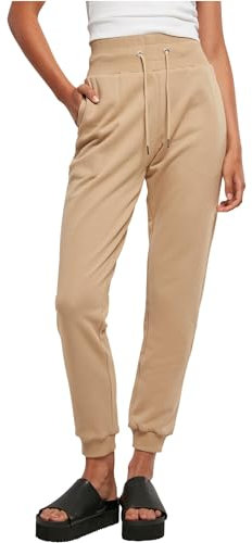 Urban Classics Damen Hose Ladies Organic High Waist Sweat Pants unionbeige L