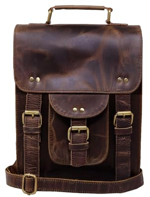 11 Small Leather vintage messenger bag cross body sling bag for women & men satchel man purse compatible with Ipad & tablet