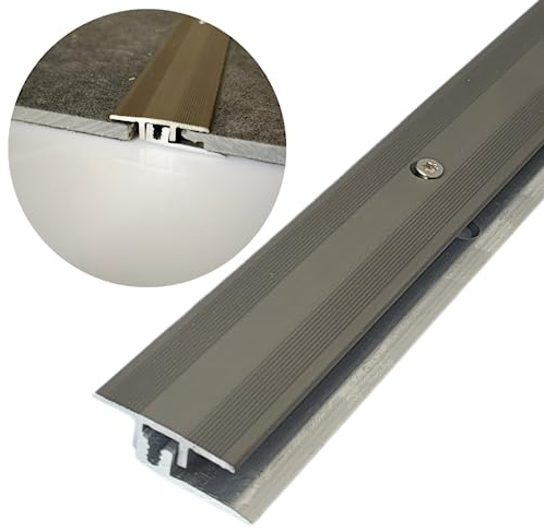 ULTINESS Bodenprofil Vinyl & Designböden 100 cm Aluminium, Übergangsprofil | 0-9 mm Edelstahl, Übergangsprofil, Anpassungsprofil, Abschlussprofil, Übergangsschiene