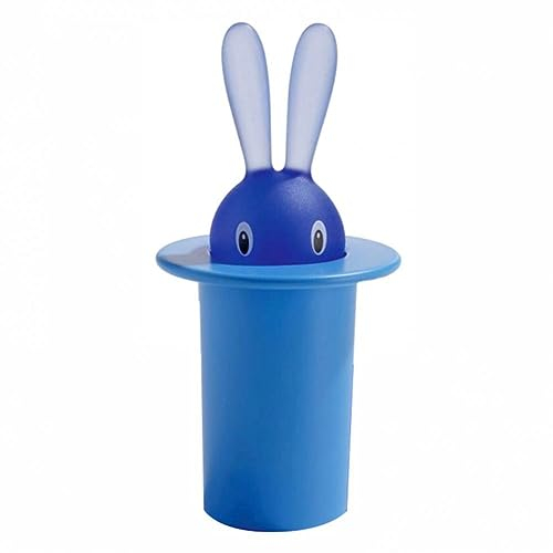 Supporto per stuzzicadenti Design autosollevante Stoccaggio in PVC Scatola Porta stuzzicadenti for stuzzicadenti con Coniglio Carino Creativo for Ufficio per la Cucina per Ufficio a casa (Color : Bla