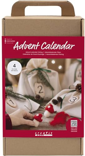 Creativ Company Bastelset Adventskalender Filzen Bastelzubehör Bastelmaterial DIY Handwerk
