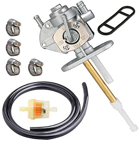 Ewillownm Compatible avec l'interrupteur de réservoir d'arrêt de robinet d'arrêt de carburant LT80 + remplacement de conduite de carburant pour Suzuki DRZ400 LT80 LTZ250 LTZ400 Yamaha