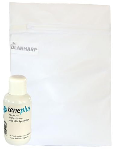 Detergente concentrado Teneplus + Olanmarp – Red de lavado – Cuidado respiratorio para microfibras, sintéticos y lencería – La solución definitiva para ropa favorita duradera para lavar a mano y a