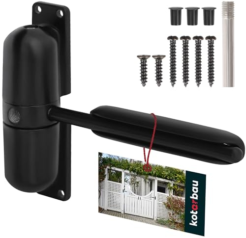KOTARBAU Black Powder Coated Steel Door Closer, 120 x 30 mm, for Garden Gate and Interior Doors