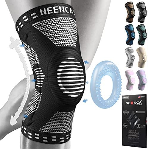 NEENCA Professional Knee Brace,Knee Compression Sleeve Support for Men Women with Patella Gel Pads & Side Stabilizers,Medical Grade Knee Pads for Running,Meniscus Tear,ACL,Arthritis,Joint Pain Relief
