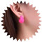 TseenYi Pendientes de Lágrima Boho de Aro Redondos Acrílicos - Gota de Agua Rosa, Color Caramelo, Gruesos - Joyería