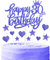Nightfall 30th Birthday Cake Cupcake Topper, Blue Glitter Cake Toppers for Cake, Royal Blue Happy 30th Birthday Cake Topper,Blue Cake Cupcake Topper for Girls Boys Women Men Birthday Cake Decorations