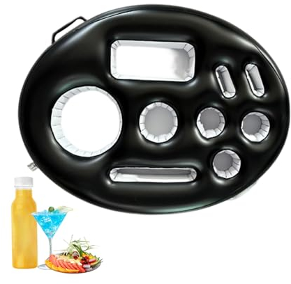 Inflatable Floating Drink Holder,Drink Float,Cup Holder Pool,PVC Inflatable Tray Water Supplies,Inflatable Drink Cup Holder for Summer Pool Party