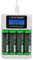 LOTUS POWER Chargeur Universel de Piles à 4 emplacements et Piles Ni-MH AA de 1,2 V, Chargeur LCD AA et Piles NiMH AA Rechargeables (1 Chargeur et 4 Piles)