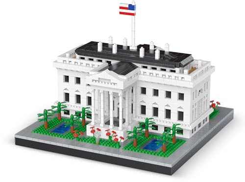 Micro Mini Bausteine aus dem Weißen Haus für Erwachsene und Jugendliche, 3D-Puzzle-Set, 2300 Teile, architektonische Nachbildung, Sammlerstück und Geschenk zum Stressabbau