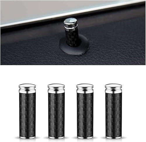 Flaconi 4 Piezas De Perillas De Bloqueo De Puerta De Coche,Cubierta De Cerradura De Puerta De Coche,Accesorios De Coche,Pasador De Bloqueo De Puerta De Coche,Perilla De Bloqueo De Puerta De Coche