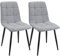 ANVOFONG Esszimmerstühle 2er Set,Küchenstuhl aus Leinenstoff,Polsterstühle mit Eisenfüßen,Stuhl Schlafzimmer,Wohnzimmer Stühle-grau
