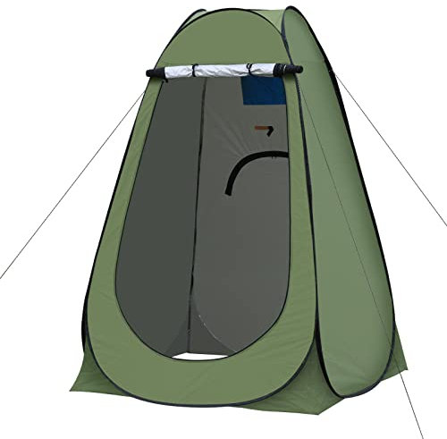 ZBAOLTO Pop Up Toilettenzelt Umkleidezelt, Outdoor Camping Duschzelt Toilette, Anti UV Ankleidezelt für Strand, Angeln, Baden, mit Tragetasche (Grün, 150 * 150 * 190)