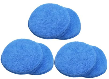 Mikinona 6stücke Mikrofaser Wachs Applikatorpad Auto Polieren Pads Autowachs Applikator Schwamm Pads Autoschwamm Polierpad Polierpads