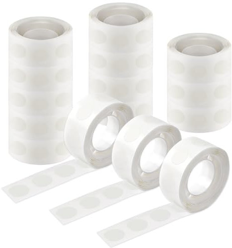 UPINS Glue Points Dots, 1500Pcs Balloon Glue Adhesive Dots Double Sided Removable Glue Tape Dots for Balloons Crafts Decoration, 15 mm