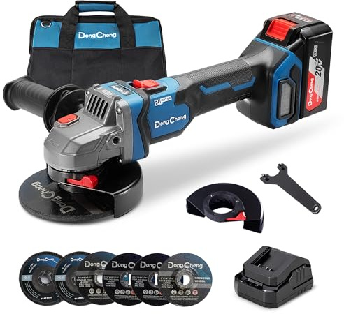 Dong Cheng Cordless Angle Grinder, 4-1/2 inch 20V 1000W Brushless Motor