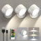 LED Akku Wandleuchte Innen, 3 Stück Wandlampe ohne Stromanschluss Wandlichter, 3 Farbmodi Kabellose Nachttischlampe mit Fernbedienung, 360° Aufladbare Wand Lampe für Kinder Wohnzimmer Schlafzimmer