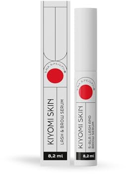 KIYOMI SKIN Wimpernserum & Augenbrauenserum ohne Hormone mit 5-ALA & Peptiden – sanft und hormonfrei, für schnelleres Wimpernwachstum, vollere und längere Wimpern und Brauen Wachstumsserum