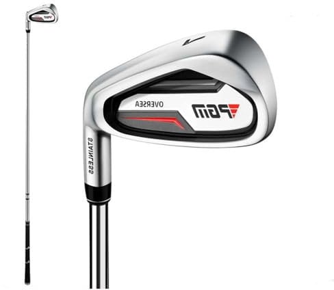 Fer de Golf gaucher/droitier n ° 7, Parfait pour Les Jeux de Golf, Fer de Club à Tige en Carbone ou en Acier pour Les golfeurs Sportifs (pour Hommes (Acier),Left)