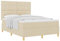 vidaXL Boxspringbett mit Matratze Creme 140x200 cm Stoff
