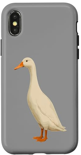 White Indian Runner Duck Cute Duck Lover Case for iPhone X/XS