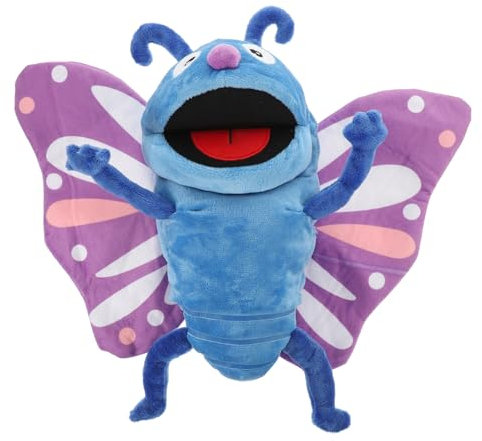 BESPORTBLE Cartoon Animal Puppet Butterfly Hand Puppet Toy Soft Plush for Boys and Girls Educational Toy for Motor Skills and Communication