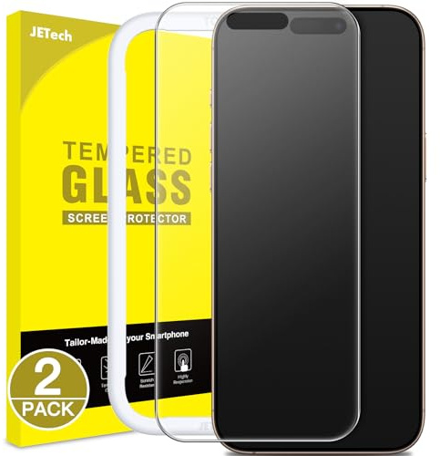 JETech Matte Schutzfolie für iPhone 16 Pro Max, 2 Stück | Entspiegeltes 9H Gehärtetes Displayschutzfolie, Anti-Fingerabdruck, Glatte Berührung, Einfache Installation, Hüllenkompatibel