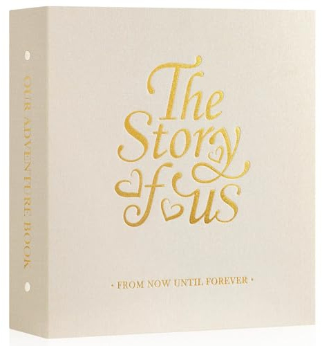 Lanpn Fotoalbum für Paare 10x15cm, The Story of Us Leinen Fotobuch 600 Taschen Fotos Slip In, Groß Hochzeitsalbum Halten 600 horizontale vertikale Fotos für Hochzeitstag Valentinstag Verlobung (Beige)