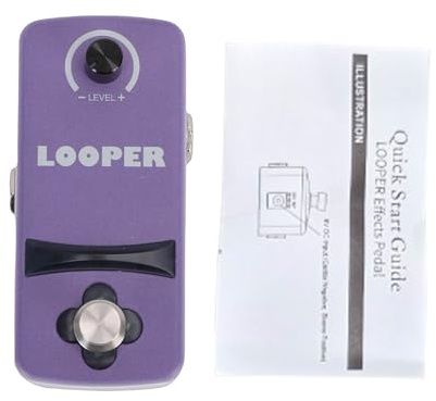 Fafeicy Einzelschalter-Gitarren-Looper-Pedal Mini, 12-Minuten-Smart-Memory-Looper-Typ-C-betriebenes Effektpedal aus Zinklegierung