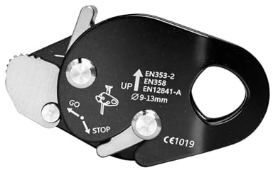 Generico Discensore A Corda | Discensore autobloccante Alluminio - Attrezzatura per Arrampicata su Roccia | per Albero Alpinismo Fuga Antincendio Lavoro all'Aperto Sicurezza
