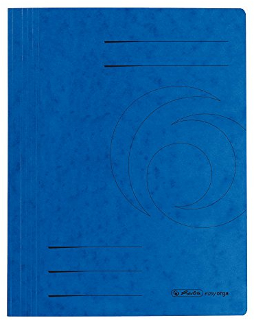 herlitz 10902880 Schnellhefter A4 Quality, blau, kaufmännische- und Behördenheftung, 25 Stück