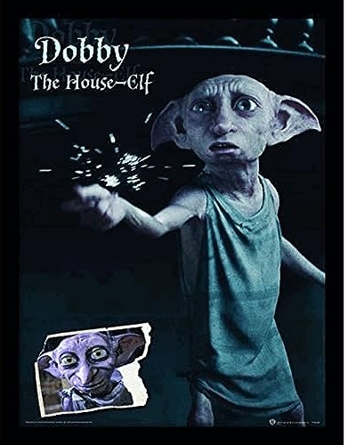 Pyramid International Harry Potter (Dobby) 30x40 cm gerahmter Druck, 250GSM PAPERWRAP MDF, Mehrfarbig, 44 x 33 x 4 cm