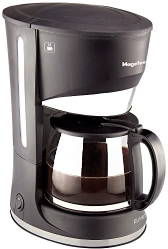 MAGEFESA Ristretto 1200 - Cafetera Eléctrica de 12 Tazas, 800W, Sistema Anti-goteo, Filtro Extraíble, Indicador Nivel de Agua, Café, Bebida Caliente