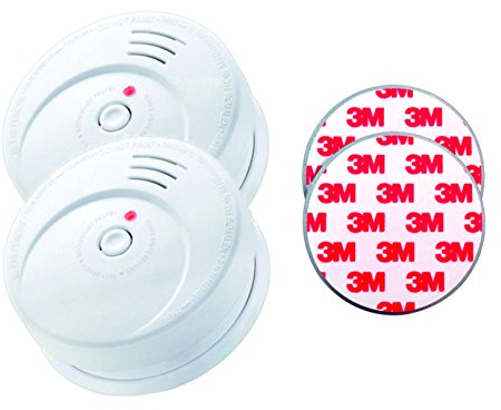 Jeising 4/GS508 GS506G 2-er Set Rauchwarmelder mit 10 Jahres Lithium Batterie Kriwan Testzentrum Zertifiziert EN14604 incl. Magnetbefestigung Magnetopad