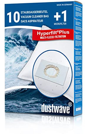 Dustwave® 10 Sac d'aspirateur pour FAR Cyrius SC 3201 H/ 500 529600 - très efficace avec fermeture hygiénique & Microfiltre - Made in Germany
