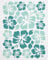 WANDfee Wandtattoo Hibiskus Blumen Hibiskusblüten FARBWUNSCH mint türkis Wandsticker Wandaufkleber Fliesenaufkleber