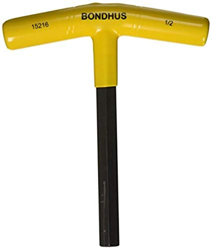 Bondhus 45216 1/2 Hex Tip T-Handle w/ProGuard Finish, 6, multi, one size