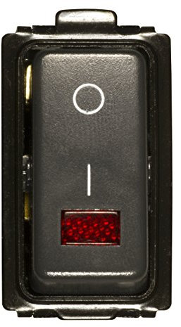 FEB 2015/N Interruttore Bipolare Luminoso 16A, Nero