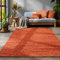 SIMPEX Flauschiger Teppich Wohnzimmer Schlafzimmer Läufer Flur Esszimmer Küchenteppich Hochflor Einfarbig Modernes Design 30 mm Florhöhe Kuschelweich, Terrakotta, 120 x 170 cm