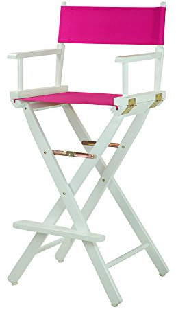 Casual Home 230-01/021-30 Director Chair, 30 - Bar Height, WhiteFrame/Magenta Canvas